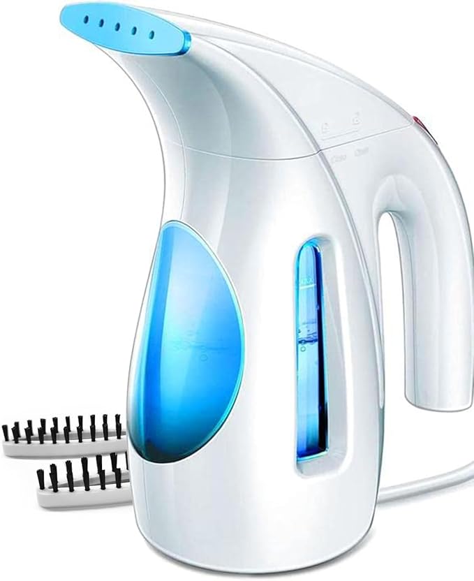 HiLIFE Steamer for Clothes, Portable Handheld Clothing Steamer, 240ml Big Capacity, 700W, Strong Power, Fabric Quick Wrinkle Remover for Home, Office, Travel (ONLY FOR 120V)-Maya Blue
