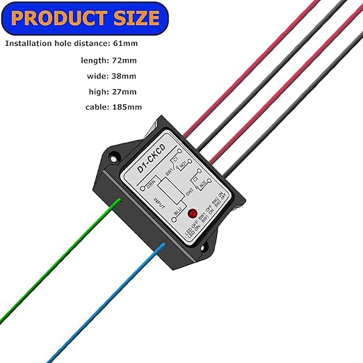 URANT 1NO 1NC 8A Power Relay Module,Suitable for Arduino's 12V Relay Module,Used for Single-Channel Power Switch Control Boards in DIY Electronic Products and Home Automation Projects - D1