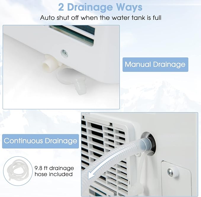 COSTWAY Portable Air Conditioner, 8000 BTU 3-in-1 Personal AC Unit with Built-in Dehumidifier, Fan Mode, Sleep Mode, 24H Timer, Remote Control, Cools up to 250 Sq. Ft for Bedroom