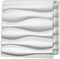 Art3d Decorative 3D Wall Panel, 32 Sq.FT PVC Interior Wall Decor for Living Room, Bedroom, Lobby, Office, Shopping Mall, White