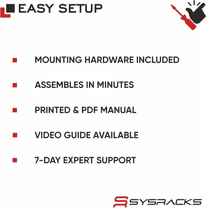 22U Wall Mount Server Rack Cabinet – 19" Network Rack Enclosure, PDU & 2 Shelves - Image 7