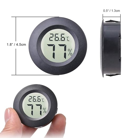 2pcs Mini Hygrometer Thermometer Indoor Outdoor Round Humidity Meter - Image 2