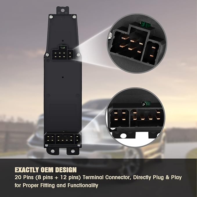 Mango S Master Power Window Switch and Bezel 56049805AB for 2002-2009 Dodge Ram 1500 2500 3500, 2001-2004 Dodge Dakota, 2001-2003 Dodge Durango,2005-2009 Dodge Sprinter 2500 3500