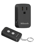 Remote Control Outlet Plug Wireless On Off Power Switch, Black Remote Light Switch Wireless for Lamp, Light, Fan, Programmable, Portable, 100ft RF Range, FCC Certified, Battery Included H02RC1106
