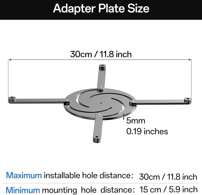 Perfectisan Multi-Holes Adapter Plate, Aluminum Alloy Material