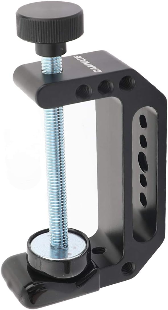 CAMVATE Extended Size C Clamp with 1/4" & 3/8" Mounting Points For Photographic Accessories - 2594