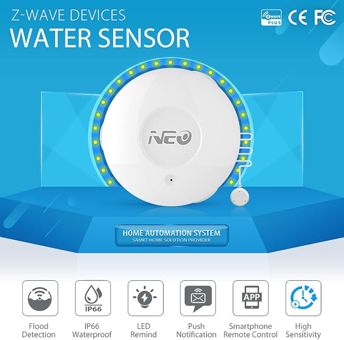 NEO Z-Wave Plus 700s Water Leak Sensor, Smart Water Detector - Image 2