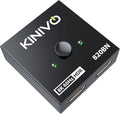 Kinivo 8K HDMI Switch 2 in 1 Out - (Uni-Directional, 8K 60Hz, Ultra HD Switcher Hub, 48Gbps HDMI Hub, HDR10+ Selector, Manual Switching Only) - Compatible with HDTV, PS5/4, Xbox, Projector