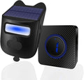 HoneTeek Solar Driveway Alarm, Wireless 600ft Range Driveway Motion Sensor Alarm Weatherproof, Weather Resistant Motion Sensor & Detector Outdoor, Home Security Alert System-1 Sensor & 1 Doorbell