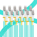 FLYPROFiber- 2M-6Pack LC to LC Fiber Patch Cable OM4 Multimode, MM Multi Mode by FLYPROFiber