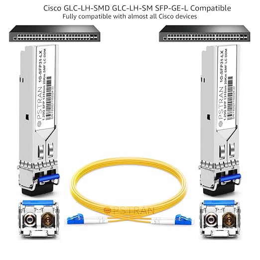 OPSTRAN 1000BASE-LX/LH SFP Optical Transceiver Module Compatible with Cisco GLC-LH-SMD GLC-LH-SM SFP-GE-L 1310nm 20km DDM Duplex LC SMF