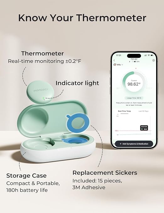 Momcozy Wearable Digital Thermometer - Image 2