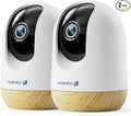 MUBVIEW Pan/Tilt Cameras for Home Security Indoor, 5MP Pet/Cat/Dog Camera with Phone App, 2.4/5 GHz WiFi Baby Monitor, Indoor Cam, Night Vision, 7X24 Record, 2-Way Audio, Motion Tracking, 2-Pack