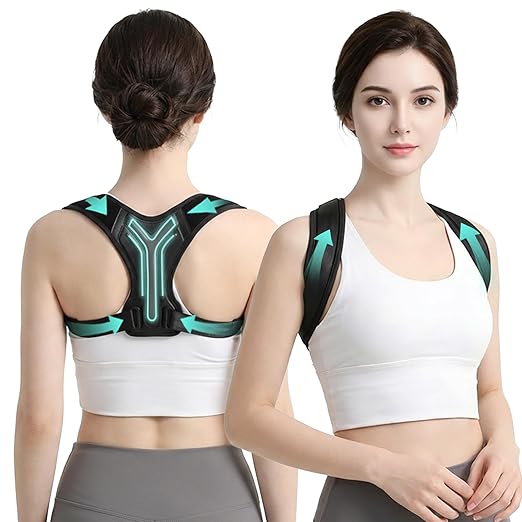 Anatomical Y-Shape Upper Back Brace Posture Corrector For Women,Superior Fabric Back Straightener Posture Corrector Brace，Invisible Confidence & Maximum Breathability,Office Essential