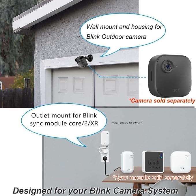 All-New Blink Outdoor Camera Surveillance Mount, 8 Pack Weatherproof Protective - Image 3