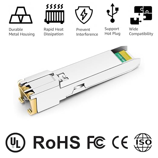 OPSTRAN 1000BASE-T SFP RJ45 Copper Transceiver Module Compatible with Brocade E1MG-TX XBR-000190 100m Cat5e/6 4 Pack