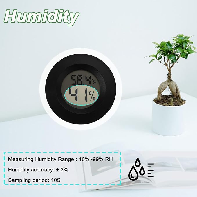 Mini Hygrometer Digital Thermometer Humidity Meter 6 Pack Hygrometer - Image 5