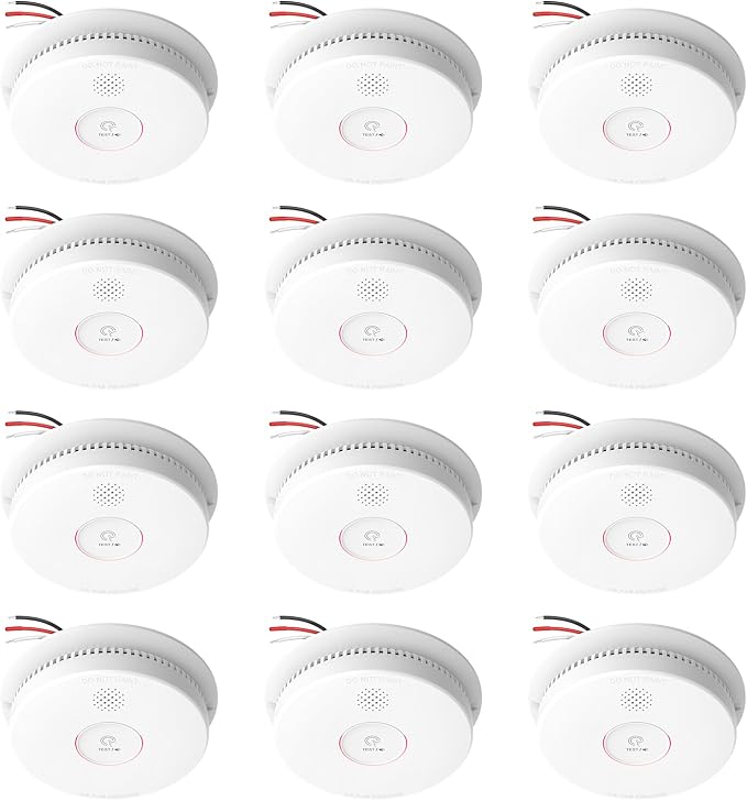 Siterlink Hardwired Interconnected Smoke Detectors, Photoelectric Smoke Alarm by Siterlink