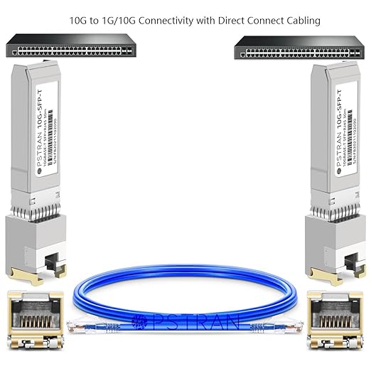 OPSTRAN 10GBASE-T SFP+ to RJ45 Copper Transceiver Module Compatible with Intel E10GSFPT 10G SFP+ 30m Cat6a/7 4 Pack