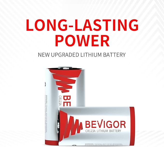BEVIGOR CR123A 3V Lithium Battery 8 Pack, 1500mAh Camera CR123A Battery - Image 3
