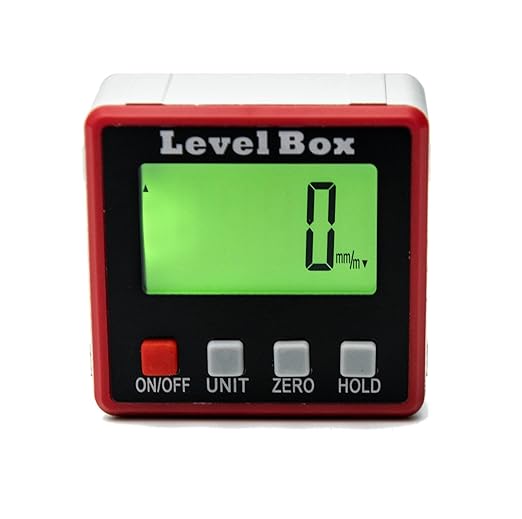 Digital Angle Gauge Level Box Protractor,Saw Accessories with Magnetic Base Calculating for Automobile/Building/Masonry/Carpentry Digital Display Goniometer, inclinometer, Electronic Goniometer