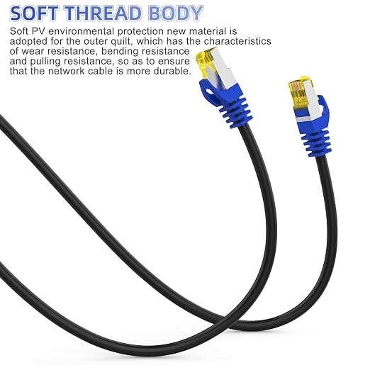 Cat 8 Ethernet Cable 20 ft, 10 ft 15 ft 25 ft 30 ft 50 ft 100 ft Heavy Duty - Image 6