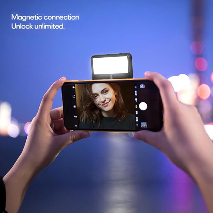 Magnet Phone Light, 160 LED Dual Side Selfie Light Compatible with iPhone Magsafe, 3 Lighting Adjustment Modes, Selfie Lights for iPhone/iPad/Camera/Photography/TikTok/Vlog/Video/Zoom Calls