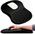 KUOSGM Mouse Pad Wrist Support, Ergonomic Mouse Pad with Massage Dot, Comfortable Computer Mouse Pad for Laptop, Wrist Rest Pain Relief Mousepad with Non-Slip PU Base for Office & Home, 12 x 8 in