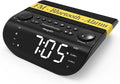 MangoKit FM Radio with Bluetooth 5.3, Dual Alarm Clock for Bedrooms, 90dB Loud Alarm for Heavy Sleepers, Snooze, 9 Natural Sounds, Stereo Speakers, Large Dimmable Display |20 FM Presets | Clear Screen
