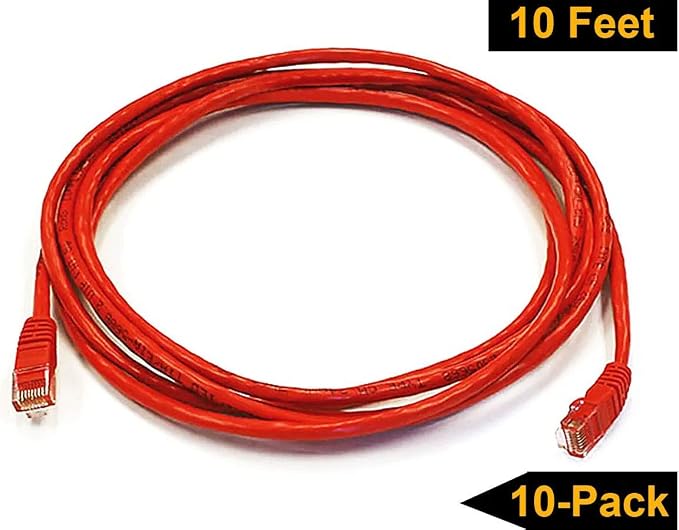 iMBAPrice® - 3ft Cat5e Network Ethernet Patch Cable - Red - Image 5