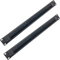 Jingchengmei 2 Pack-1U Brush Panel 19-inch Rack Mount Disassembled Cable Management Panel with Brush for Cable Entry in 19" Server Rack or Cabinet Black (BF01UAB2PC)