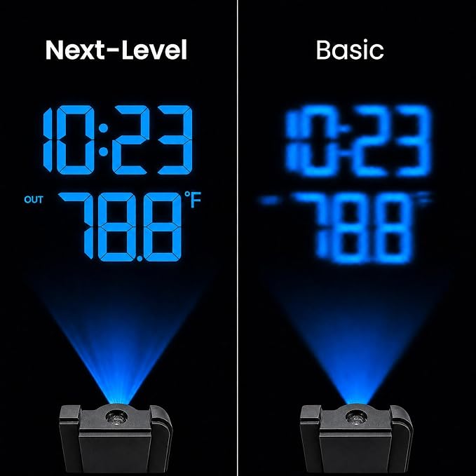 Newentor Projection Alarm Clock, Projection Clock - Image 6