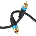 BlueRigger RCA Audio Subwoofer Cable (100FT, Dual Shielded, Gold Plated RCA Connectors) – for Subwoofer, Amplifier, Home Theater