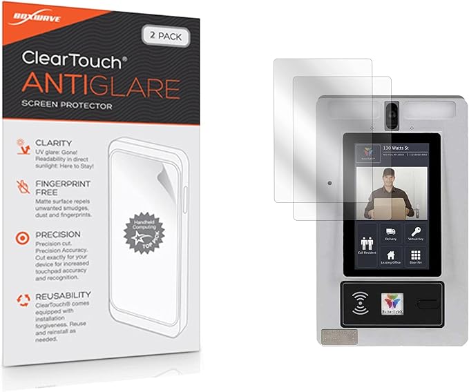 BoxWave Screen Protector Compatible with ButterflyMX Video Intercom Surface (7 in) - ClearTouch Anti-Glare (2-Pack), Anti-Fingerprint Matte Film Skin