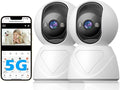 GUOANVISION 3MP Indoor Security Camera, 5G WiFi 360° Pan/Tilt Home Cameras for Baby Monitor/Pet/Elder/Kids/Bedroom, Auto-Focus and Zoom,Motion Tracking,2-Way Audio,Siren,3 Night Vision,Cloud&SD Card
