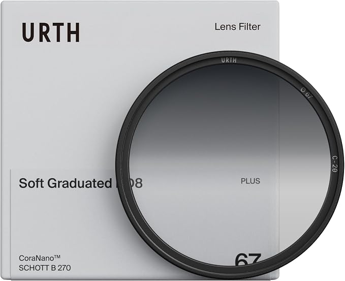Urth 39mm Soft Graduated ND8 Lens Filter — 3-Stop, HD Optical Glass 20-Layer by Urth