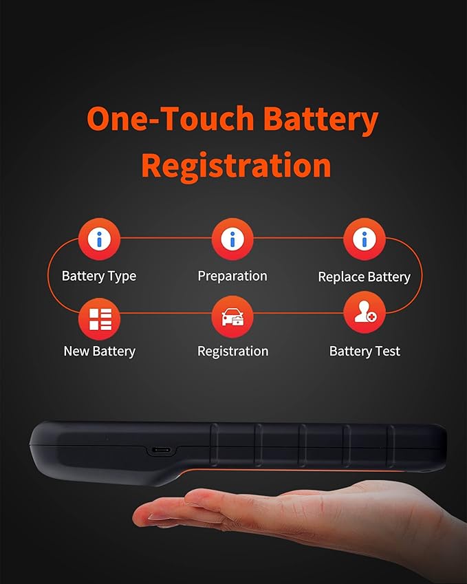 OTOFIX by Autel Professional Battery Tester with VCI connection,All Systems Diagnostic Scanner with Printer, Cold Cranking & Charging Analyser, BMS/ Electric Reset