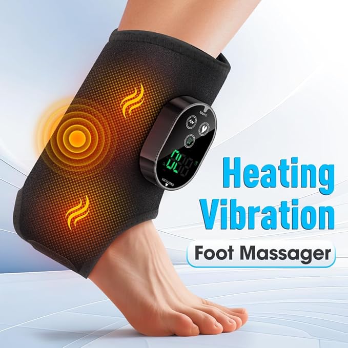 Foot Renew Ankle Massager for Neuropathy, Ankle Heating Pad with Massage Foot Heel Pain Relief, 6 Heat Levels & 3 Vibration Modes