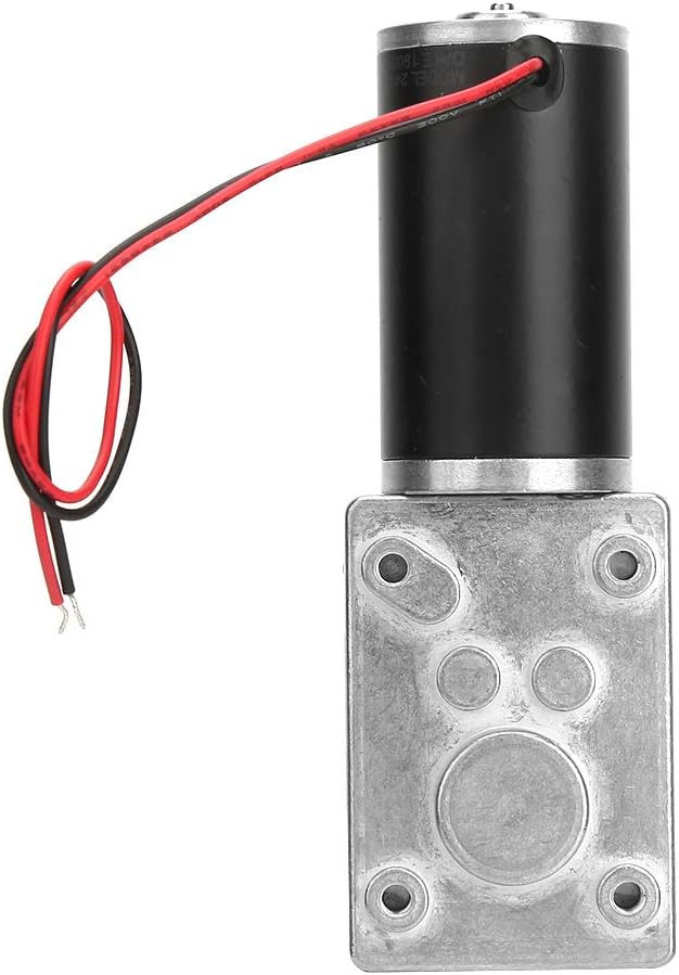 Reversible Gear Motor, 24V 8mm Shaft Gear Motor High Torsion Speed Reduce Electric Motor for Curtain Machine Advertising Equipment Window Opener Smart Device (50RPM)