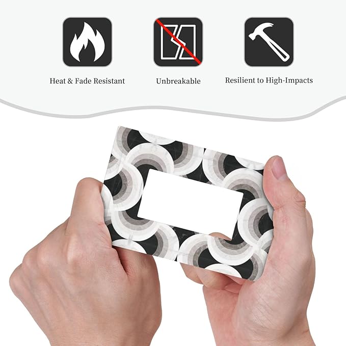 Bvtewkhz Black/White Art Marble 1 Gang Single Rocker Decorative Light Switch Covers Electrical Faceplate Switch Plates for Bathroom Kitchen Home