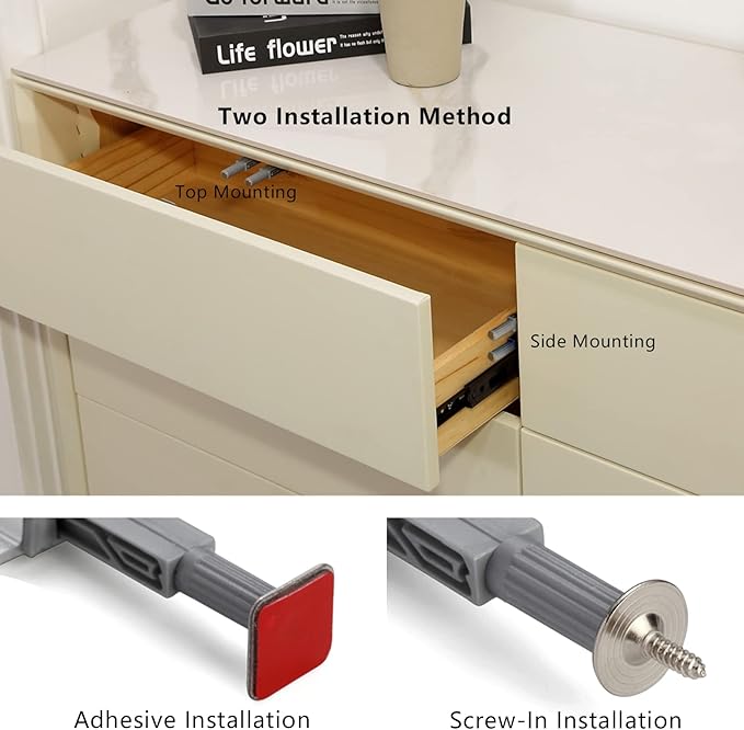 Double Magnetic Push Latch, 10 Pack Heavy Duty Touch Latch Hardware for Cabinet Drawer Wardrobe Kitchen Door