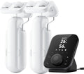 SwitchBot Smart Automatic Curtain Opener 2 Packs with Hub3 - Bluetooth Remote Control with App/Timer, High-Performance Motor, Unlimited Power, Compatible with Alexa, Google Home, HomeKit