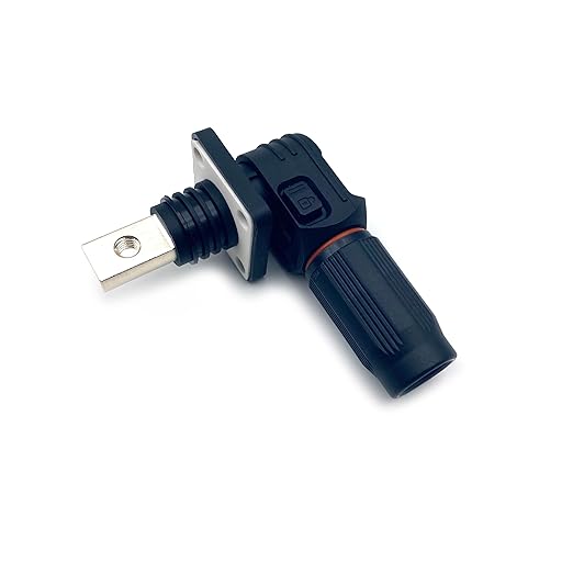 300A Battery Energy Storage Connector, 95mm² High Current Connectors IP67 Waterproof Copper Brand Thread Wiring Power Adapter Quick Plug Terminal Right Angle Plug and Socket (1500V Black+Orange)