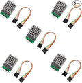 5 Pcs MAX7219 Dot Matrix Module 8x8 LED Display Modules for Arduino Raspberry Pi Microcontroller with 5Pin Wires Red