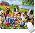 Dog Party Square Mouse pad, Texture, Waterproof, Anti Slip Rubber Base, Computer Mouse pad, Laptop Mouse pad