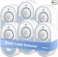 Water Leak Detector 6 Pack, 5-Year Battery Life, Water Alarm by BLIZONTE
