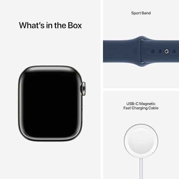 Apple Watch Series 7 Graphite Stainless Steel Case - Image 5