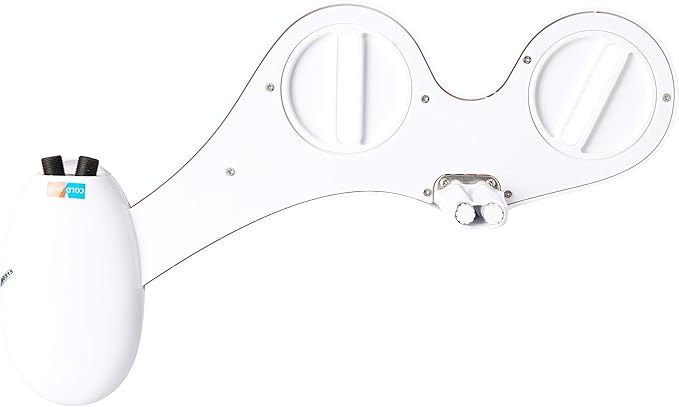 Brondell Bidet Left Hand Bidet Attachment SouthSpa Dual Temperature and Dual Nozzle - control panel on left side - Dual Temperature for warm water wash with Dual Positionable Nozzles, LH-22