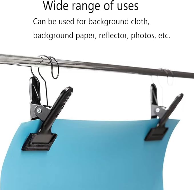 Backdrop Spring Clamps With Hook- 4 Pack of 4" Heavy Duty Clips - Image 6