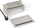 Recessed Conference Table Power Hub with 20W USB-C PD Fast Charging, Flush Mounted for Desks, Kitchens & RVs, 6FT Power Cord (Golden)